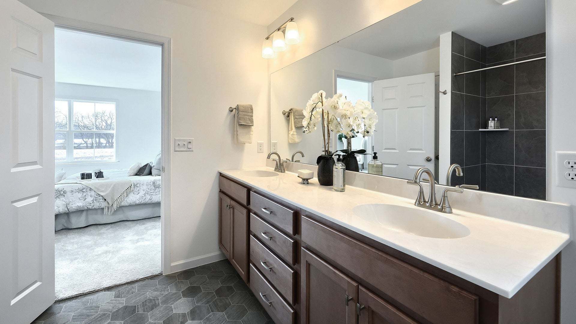 Primary Bathroom in the Amberbrooke New Home for Sale in Mechanicsburg PA