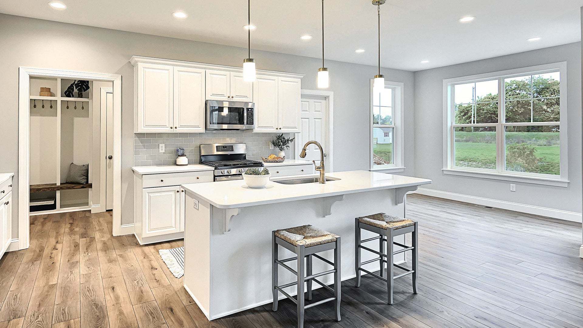 Bright and Open Kitchen with Breakfast Area in the Hunter New Home for Sale in Mechanicsburg PA