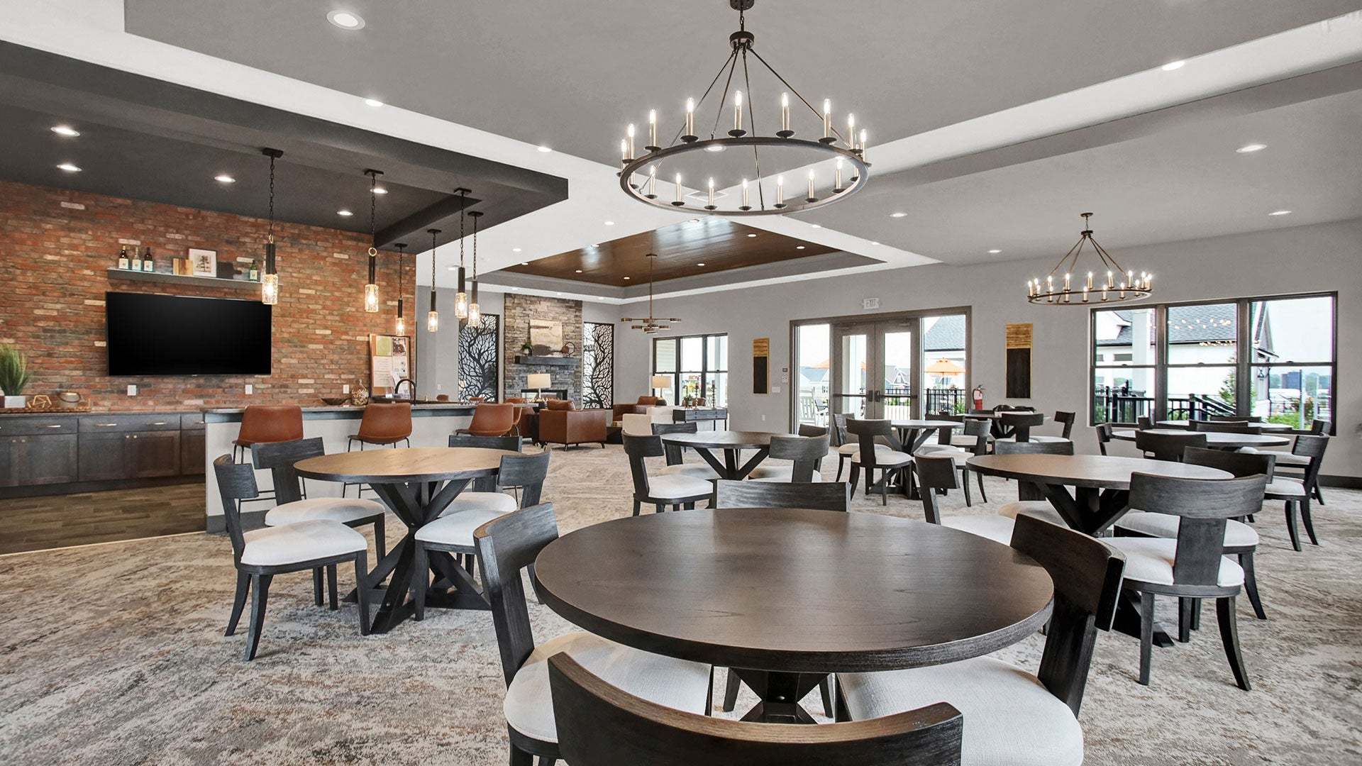 Large Gathering Room at the Winding Creek 55+ Community Clubhouse in Annville PA