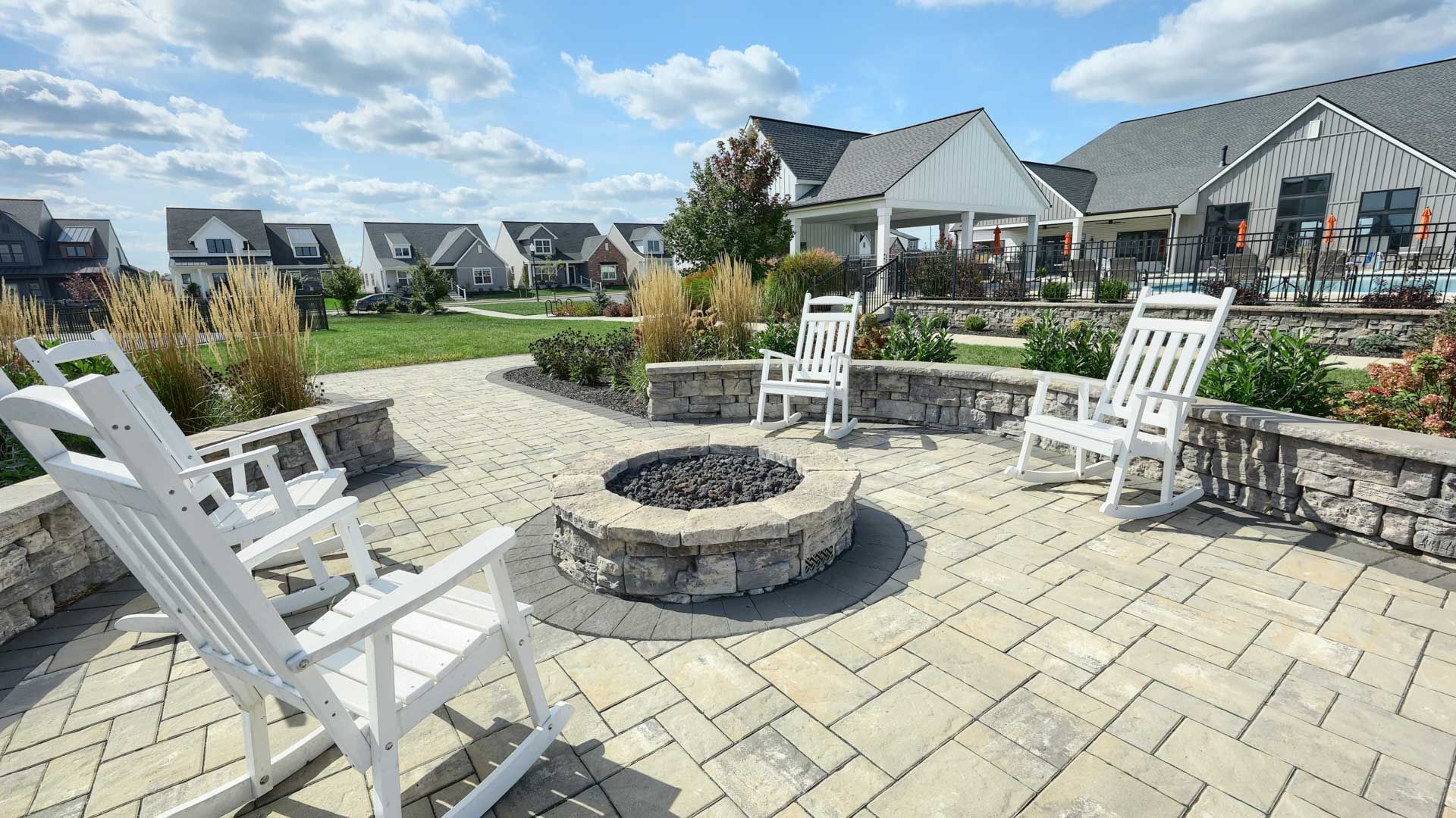 Outdoor Firepit at Winding Creek 55+ Community in Annville PA