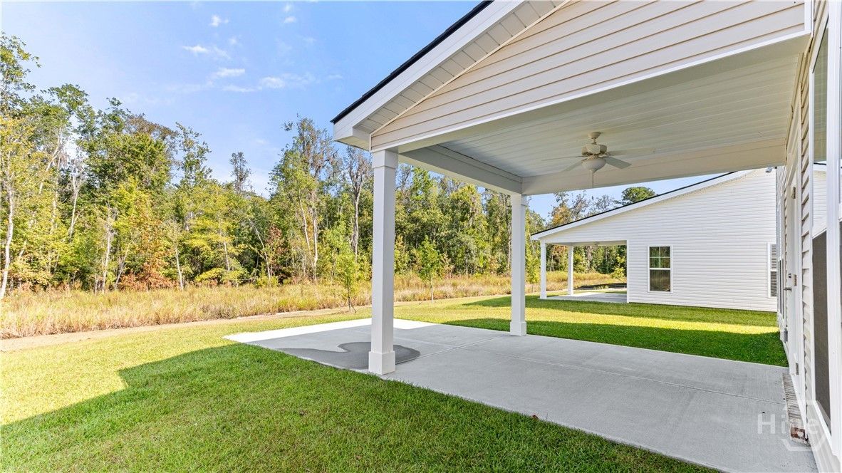 Covere rear back porch.