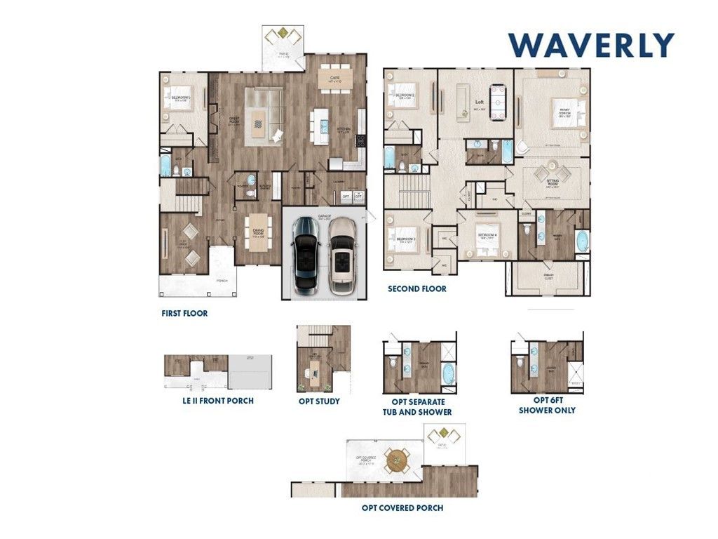 Rendering only. Plan orientation, colors, upgrades