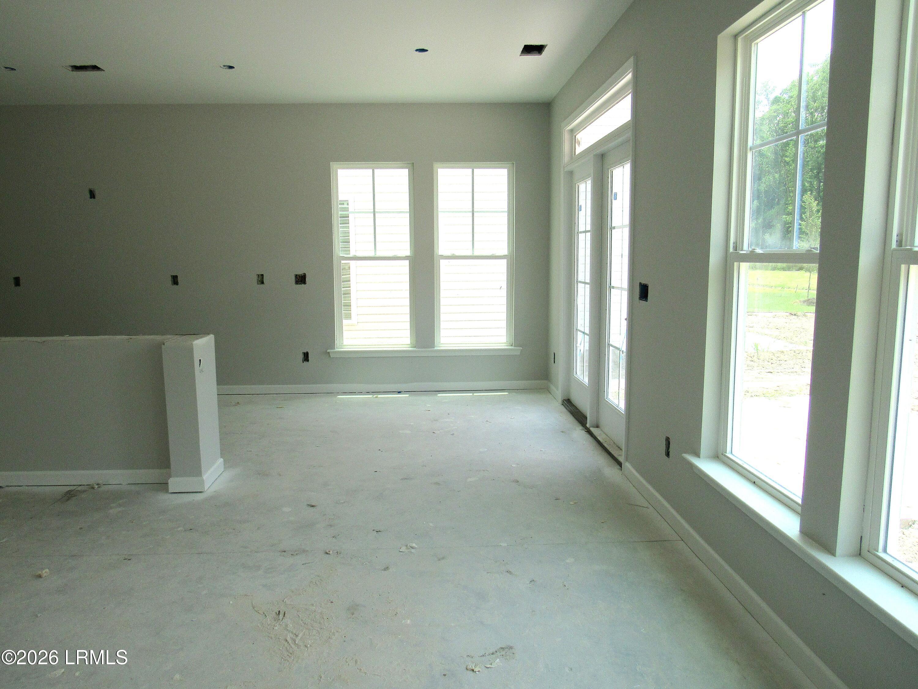 Atrium door leads to the back yard
