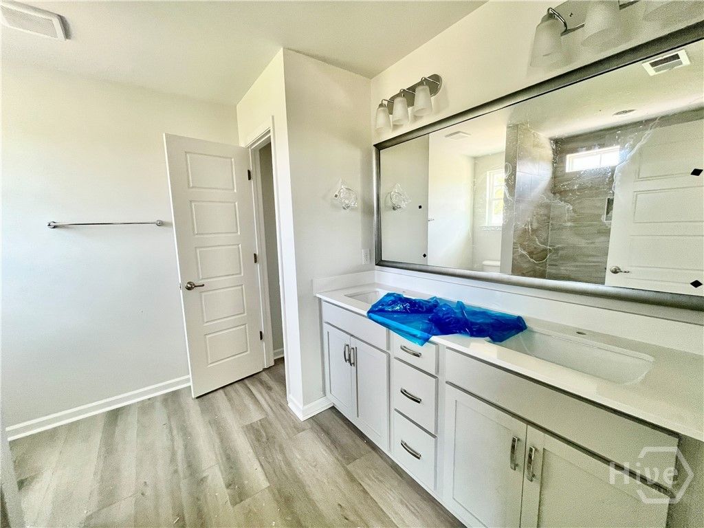 Primary bathroom. Photo taken 7.19.26. HOME IS UND