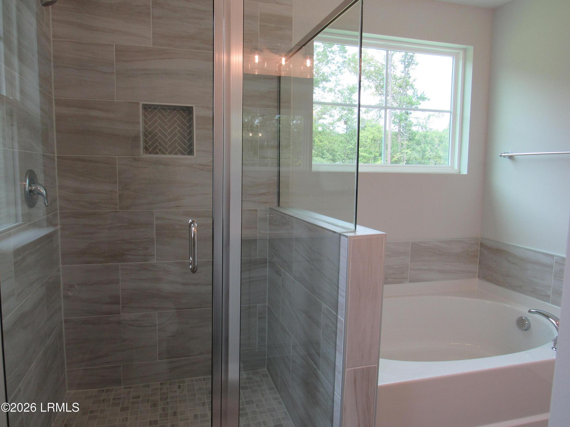 Separate shower and garden tub