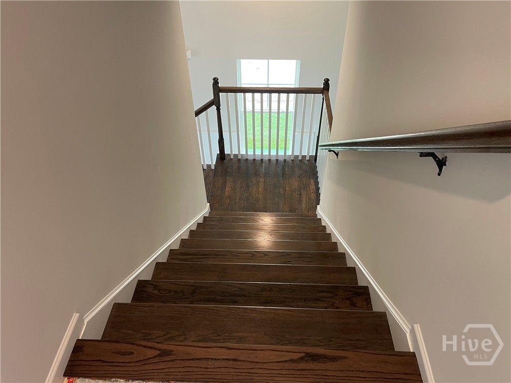 Hand Stained Wood Stairs