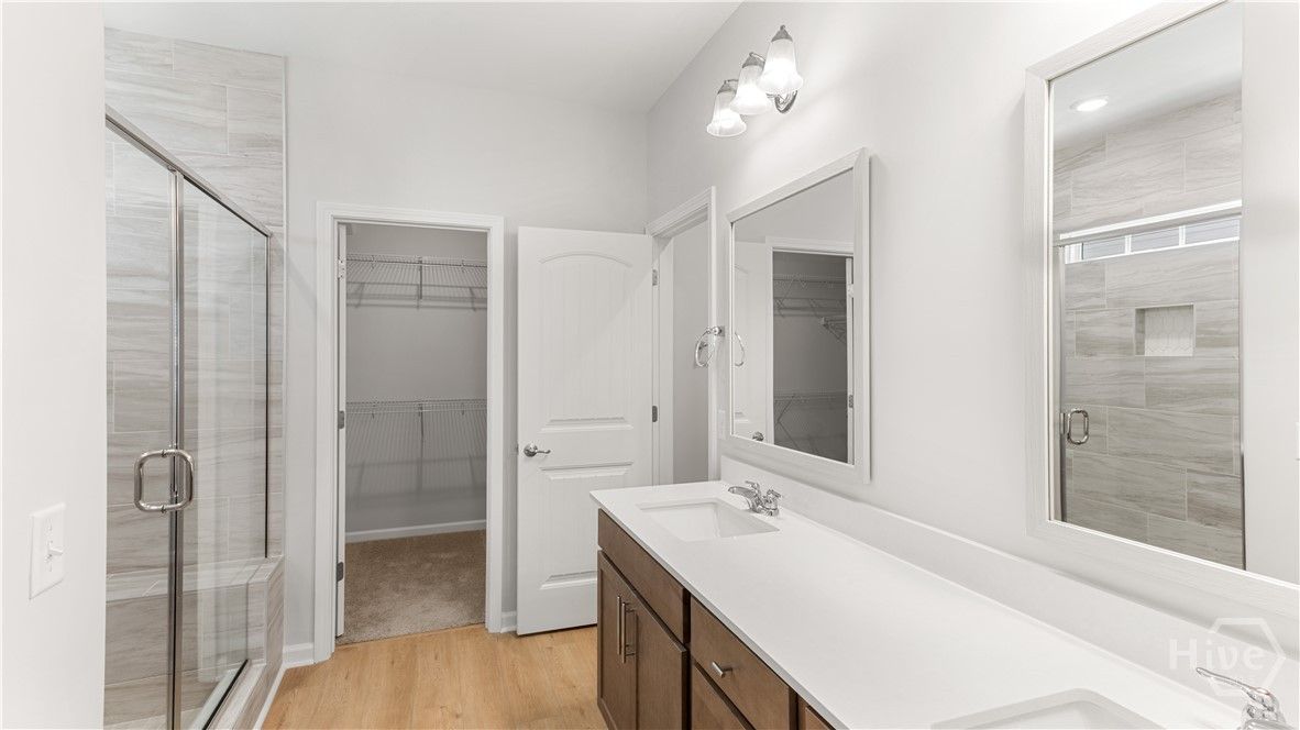 Primary Bathroom with Quartz Vanity Top