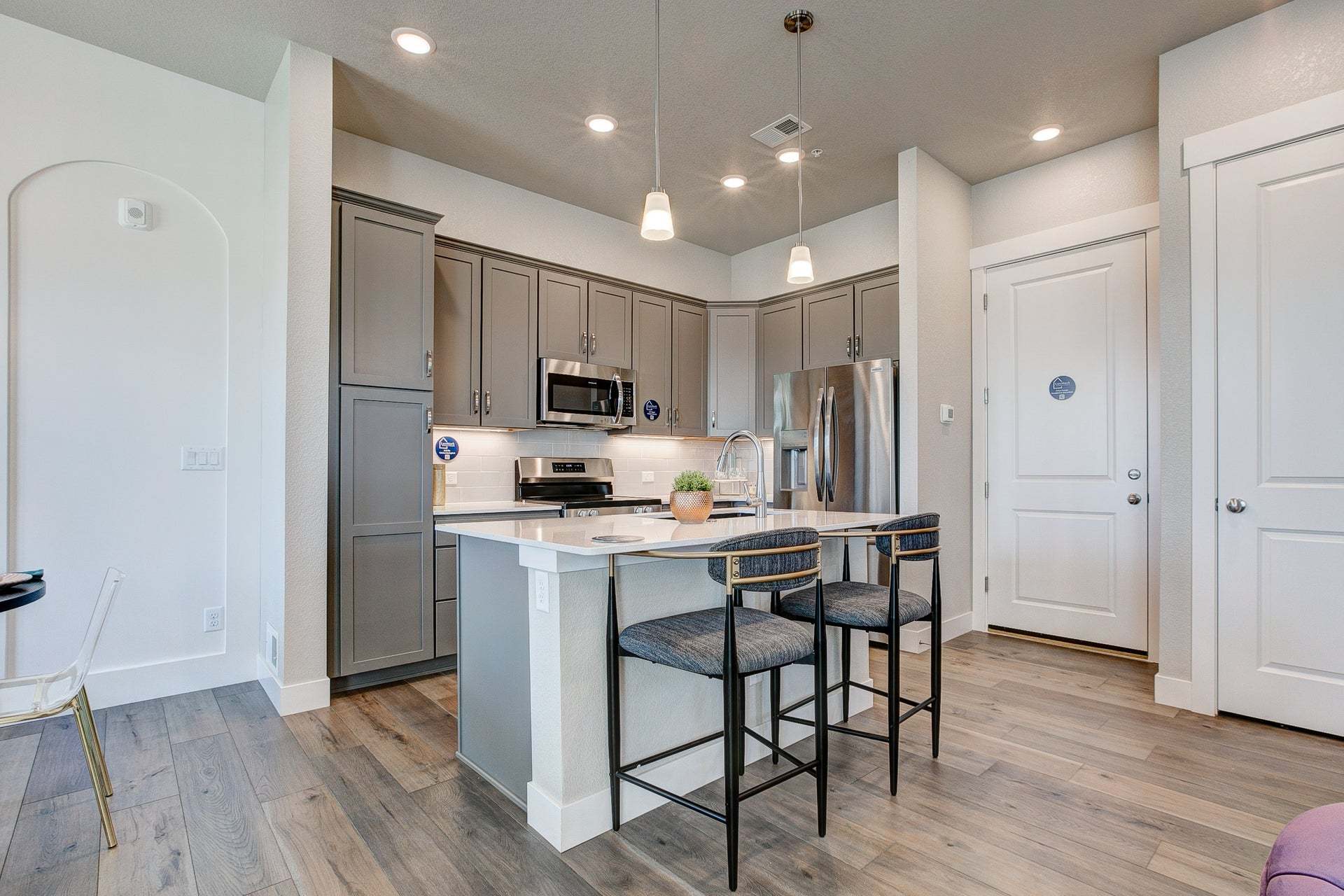 Photos are of our Timberline floor plan/finishes and exact dimensions will vary