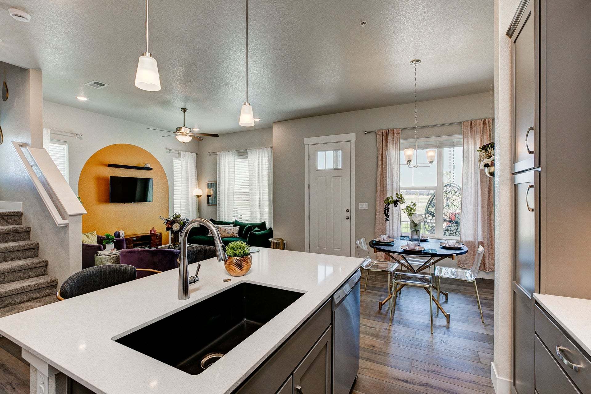Photos are of our Timberline floor plan/finishes and exact dimensions will vary