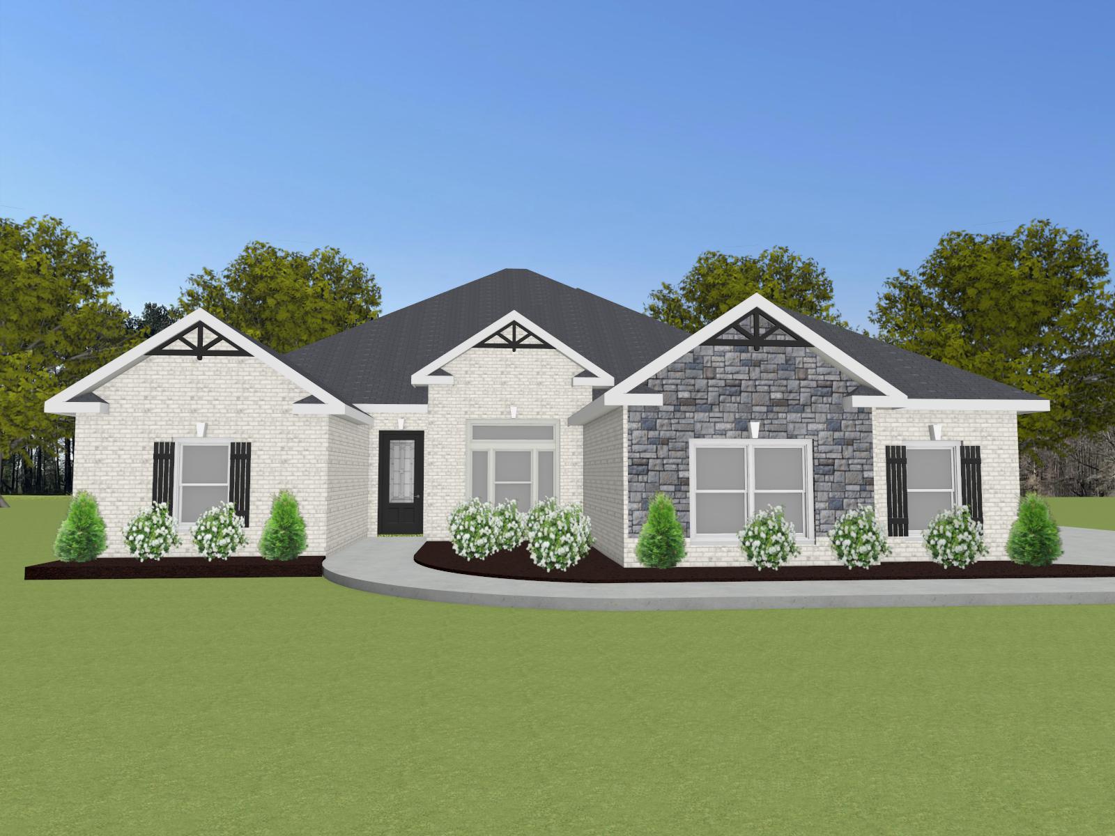 Elevation 3 for Monticello B