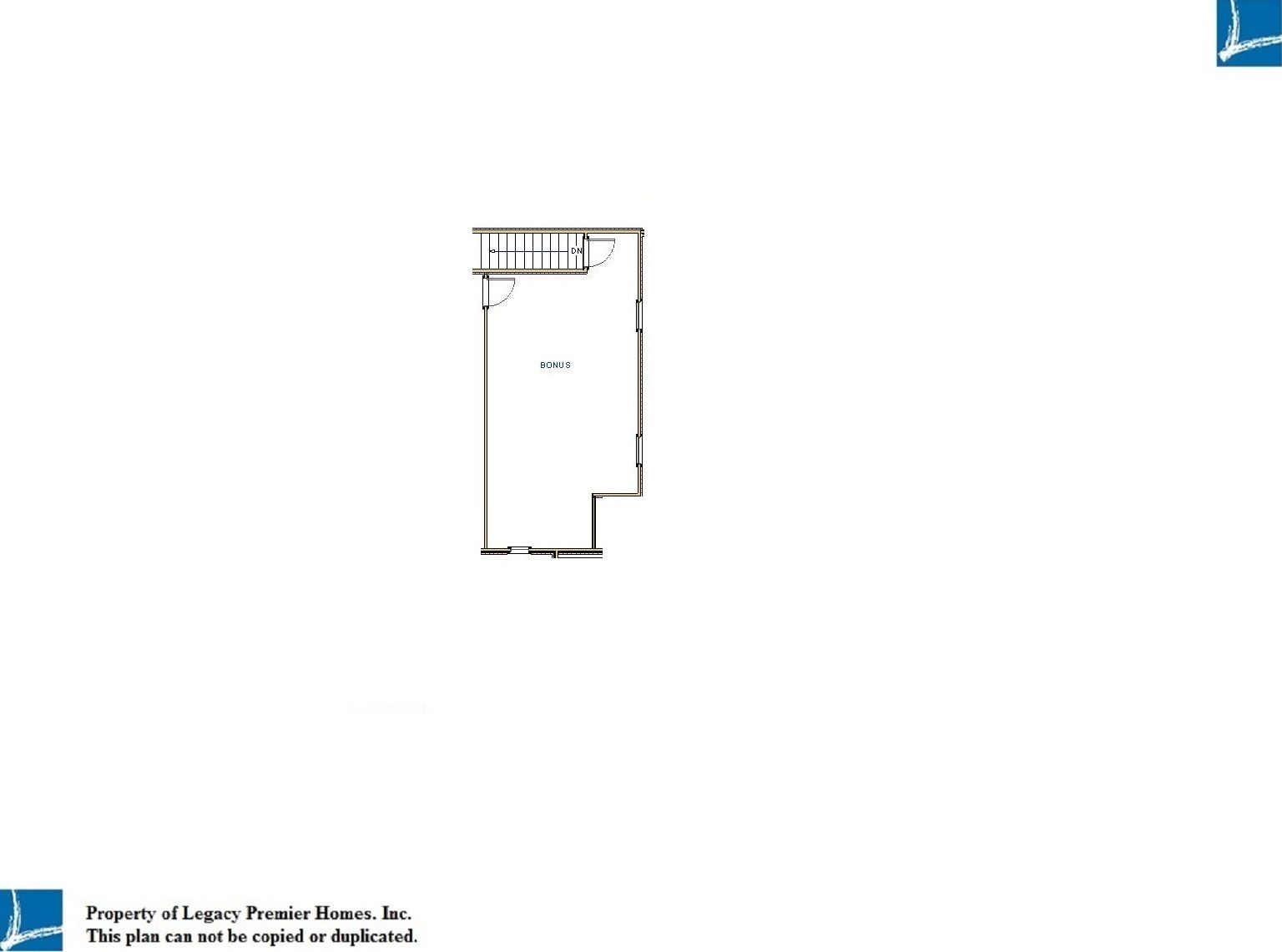 Second Story Floor Plan for Durham B