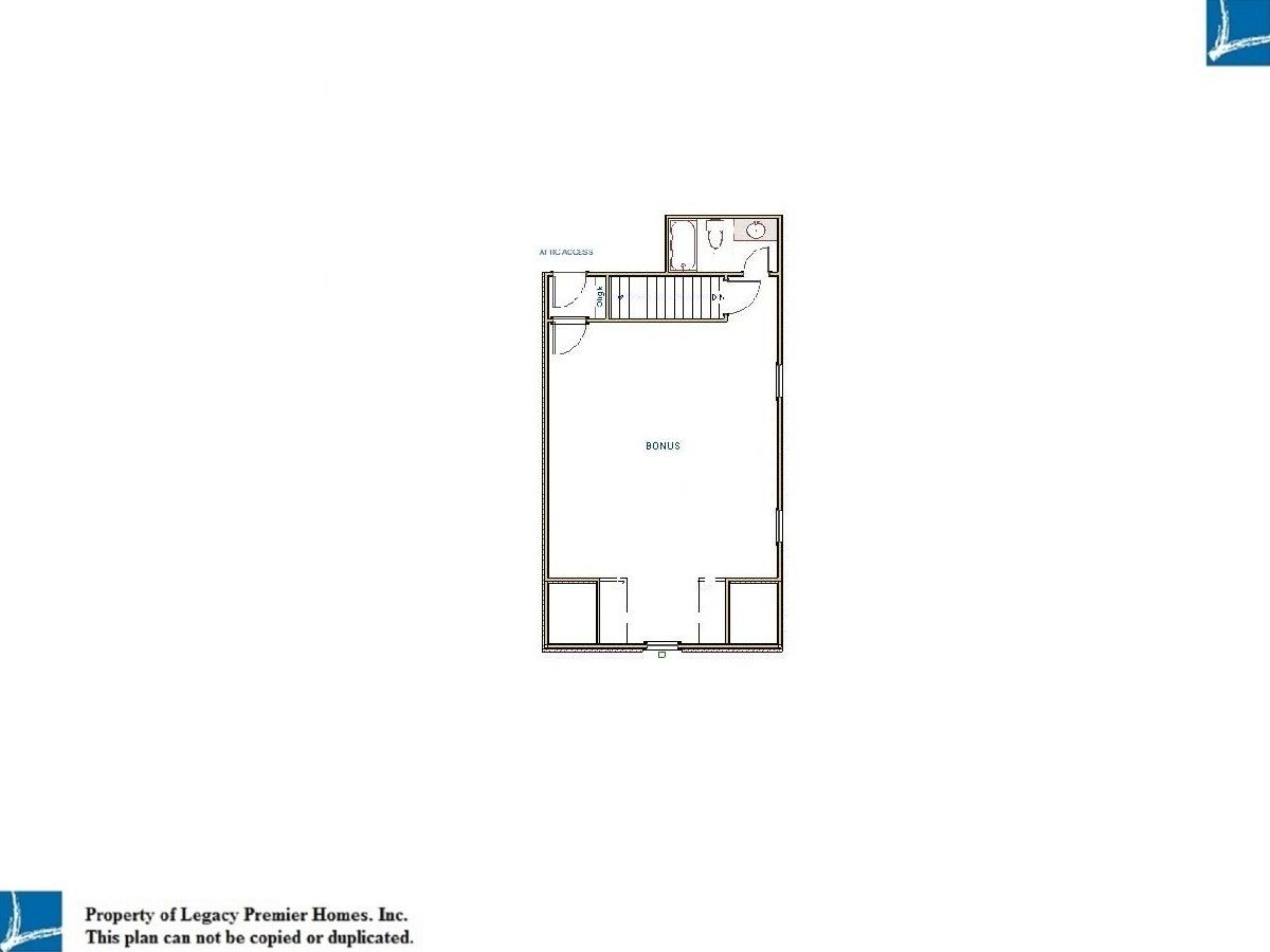 Second Story Floor Plan for Huntington B