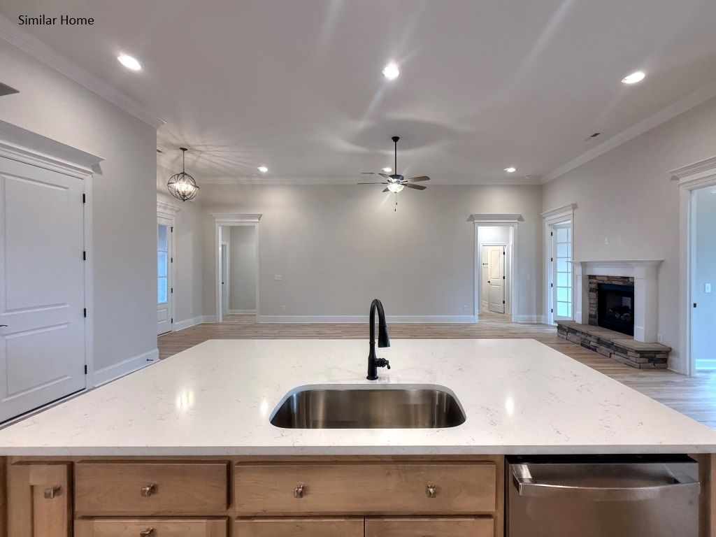 Kitchen View of Family