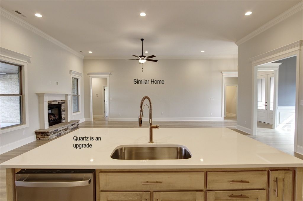 Kitchen View Of Family