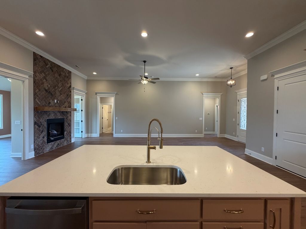 Kitchen View of Family