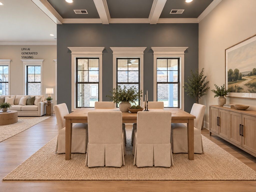 Dining Natural Lighting Staged