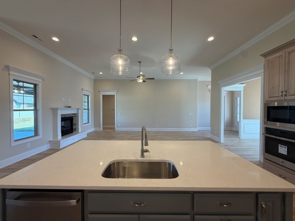 Kitchen View of Family