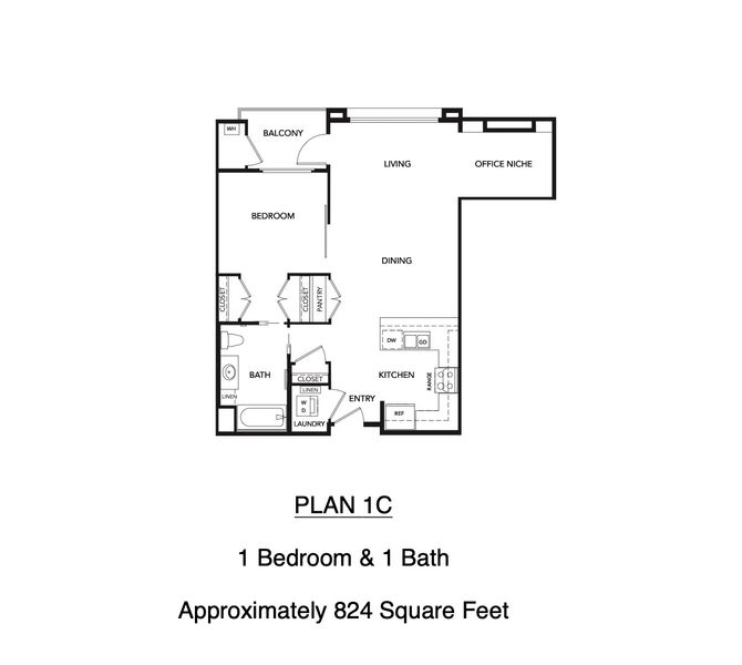 Plan 1C floor plan