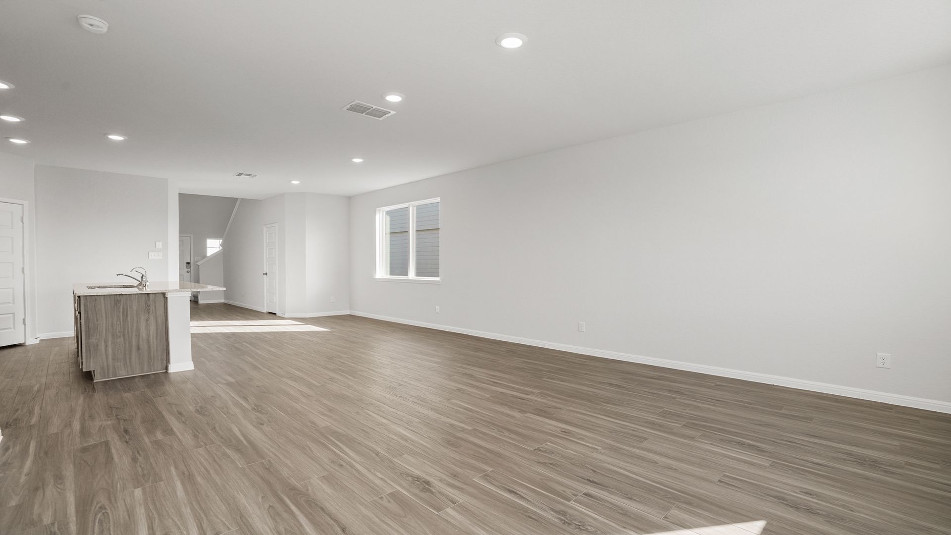 Family Room to Kitchen and Dining