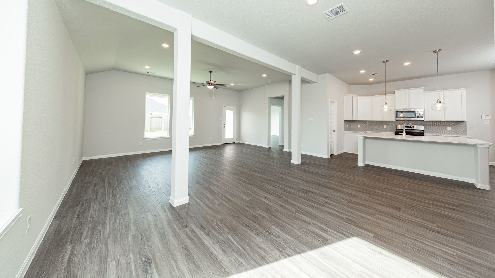 Dining Area to Kitchen and Family Room