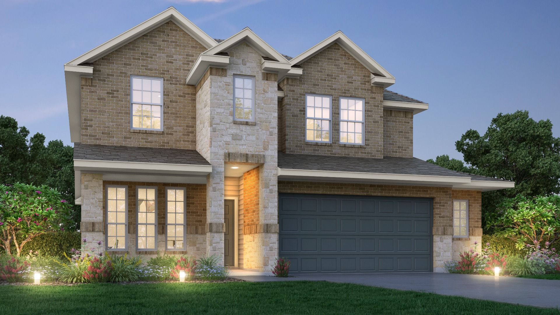 Elevation F with 5' Garage Extension