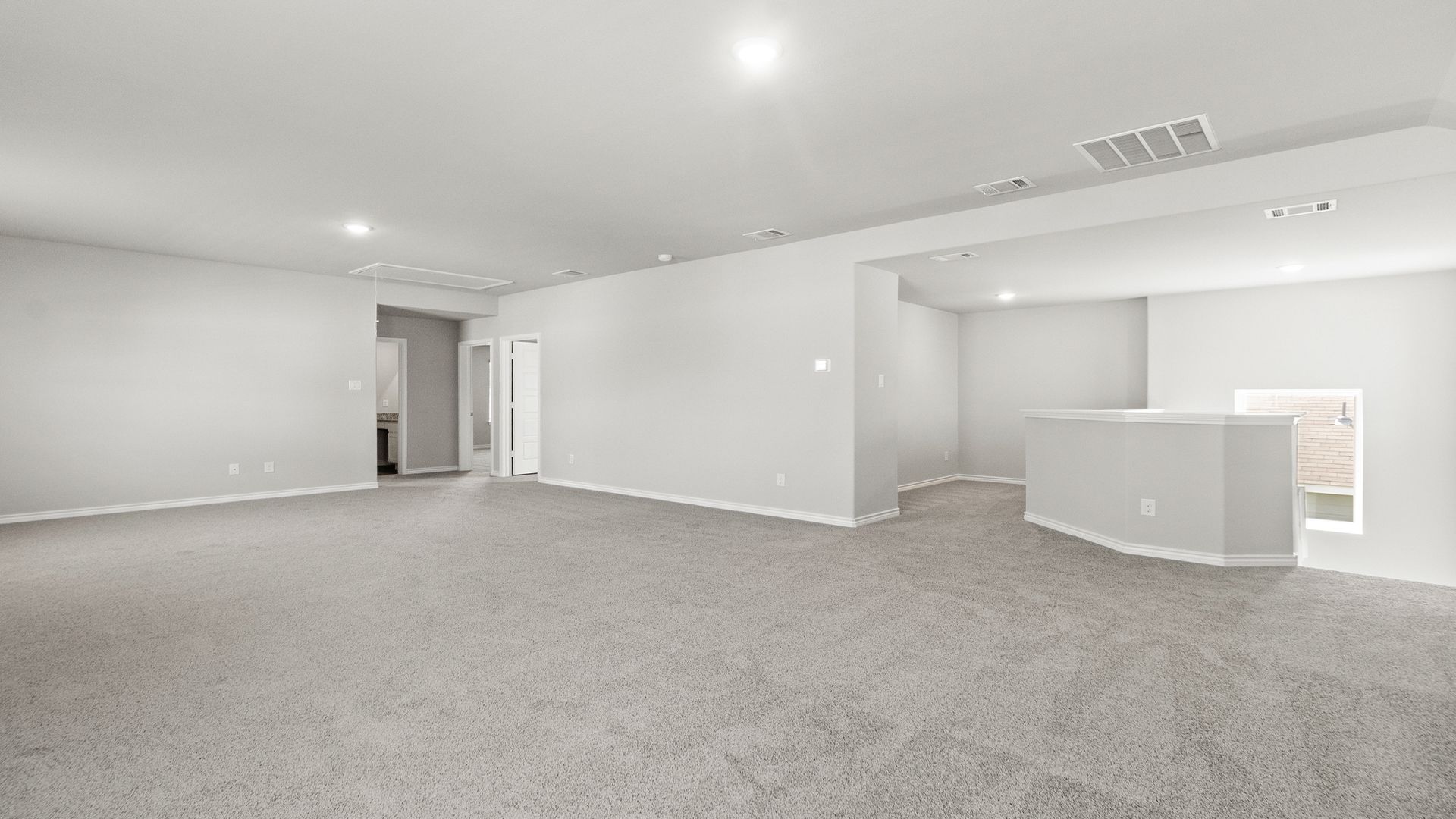 Game room with computer area