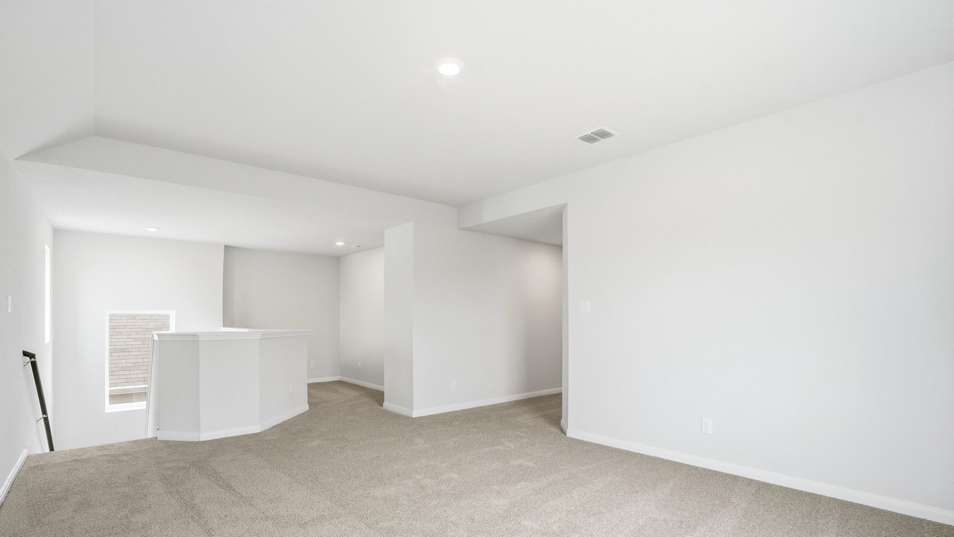 Game room with computer area