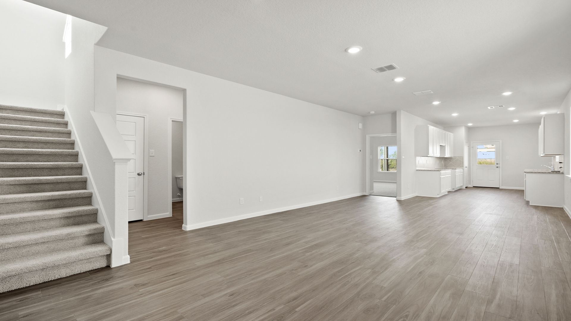 Entry to Family Room, Kitchen, and Dining