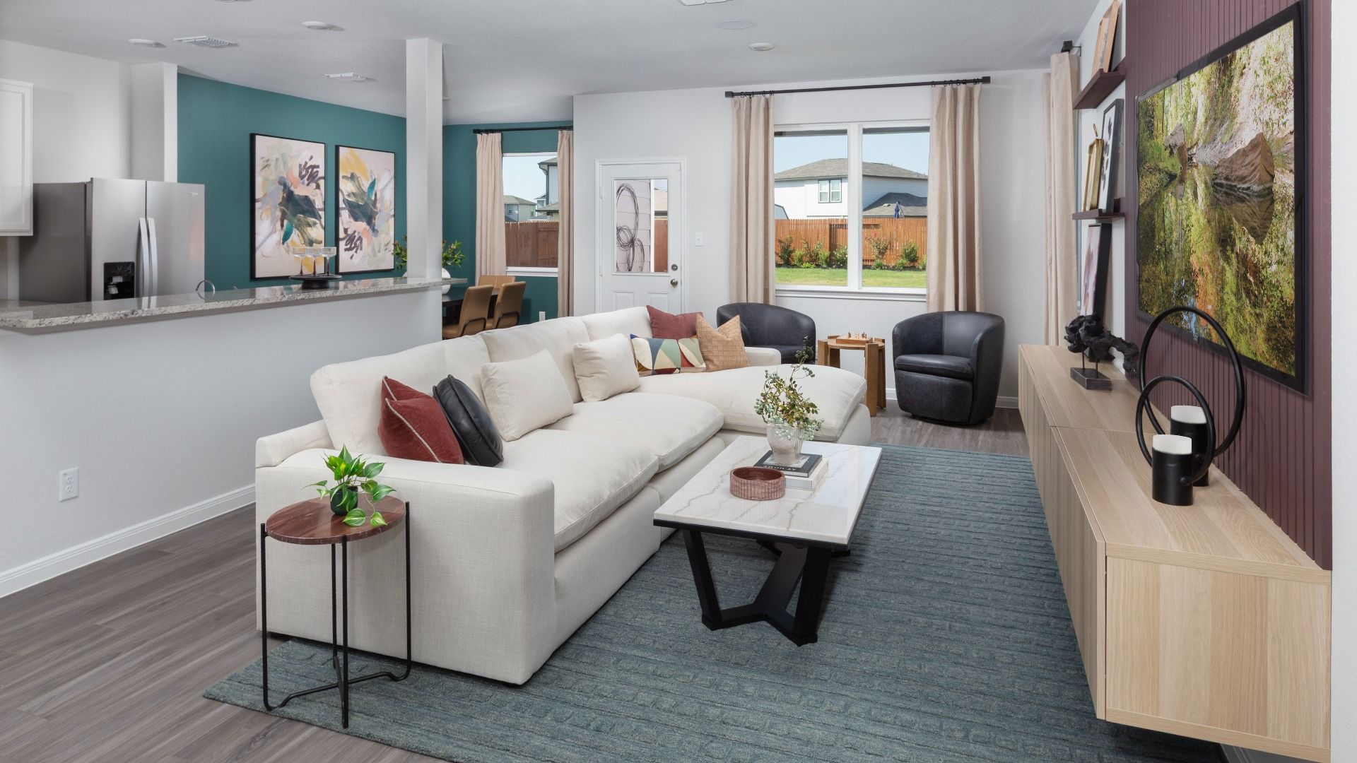 Katzer Ranch Model Home Family Room