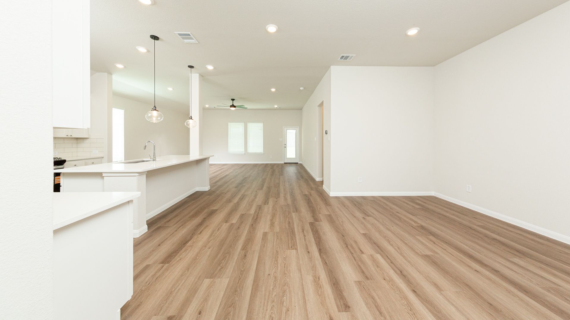 Dining Area to Kitchen and Family Room