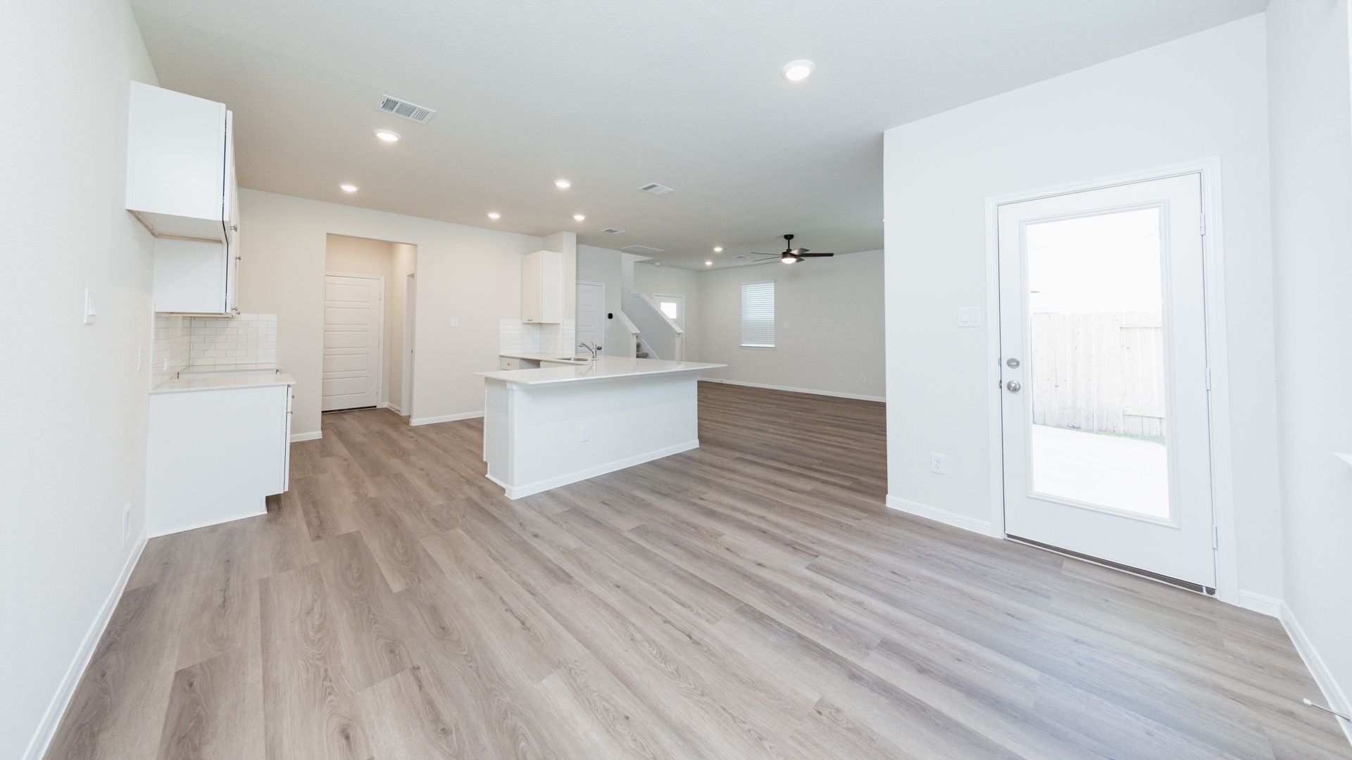 Dining Area to Kitchen and Family Room