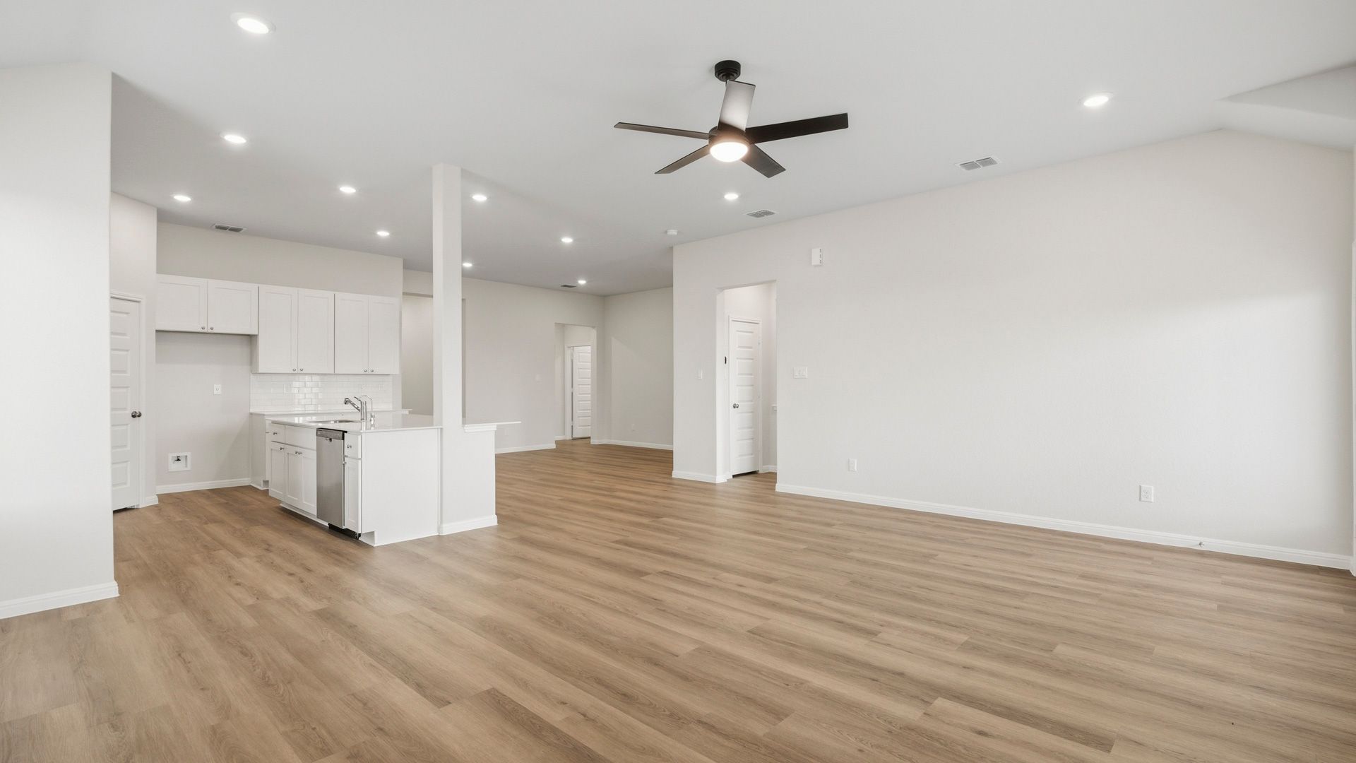 Family room to dining area