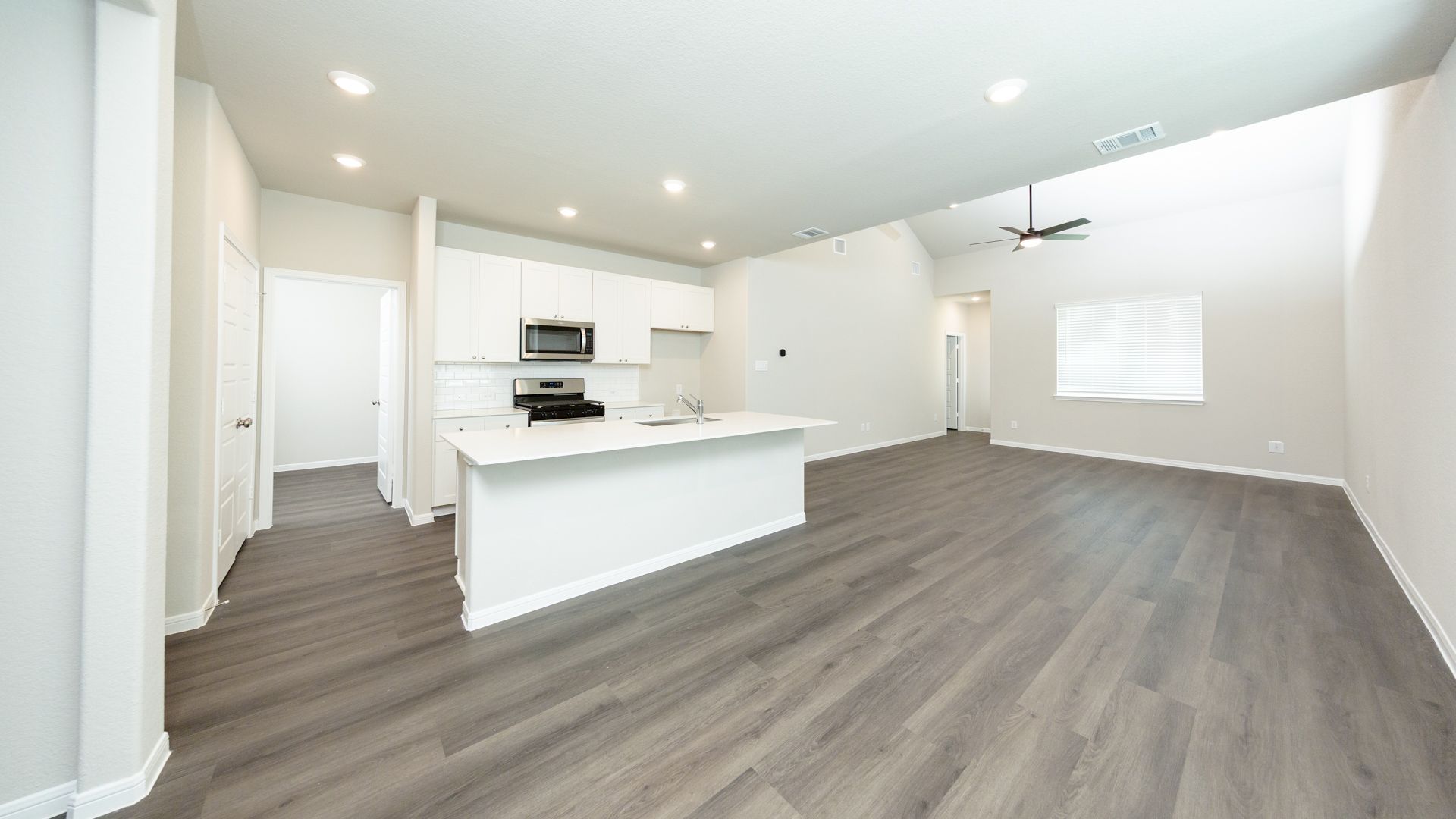 Dining Area to Kitchen and Family Room