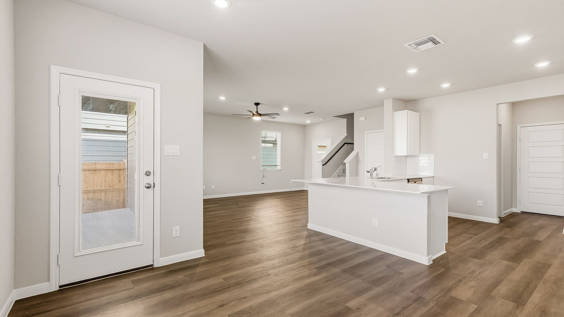 Kitchen to living area