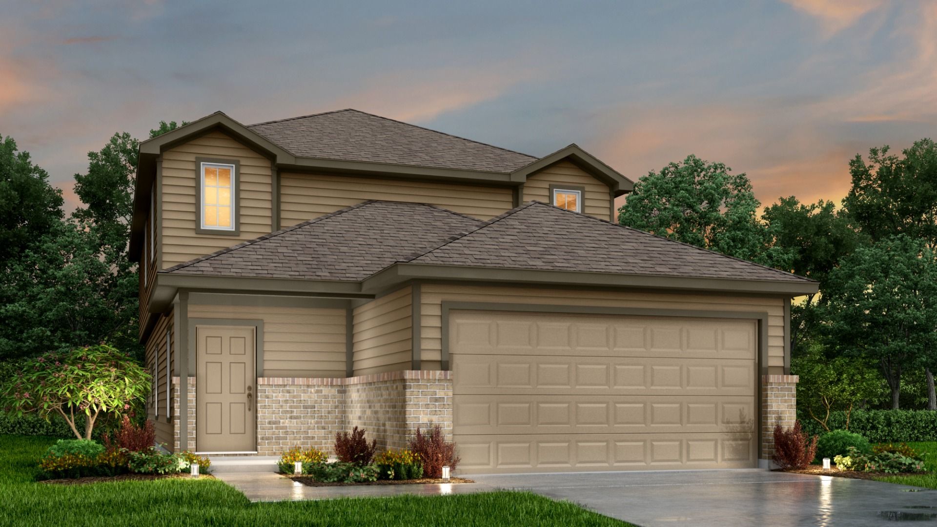The Woodland Plan at Meadows of Martindale in Seguin, TX by Legend Homes