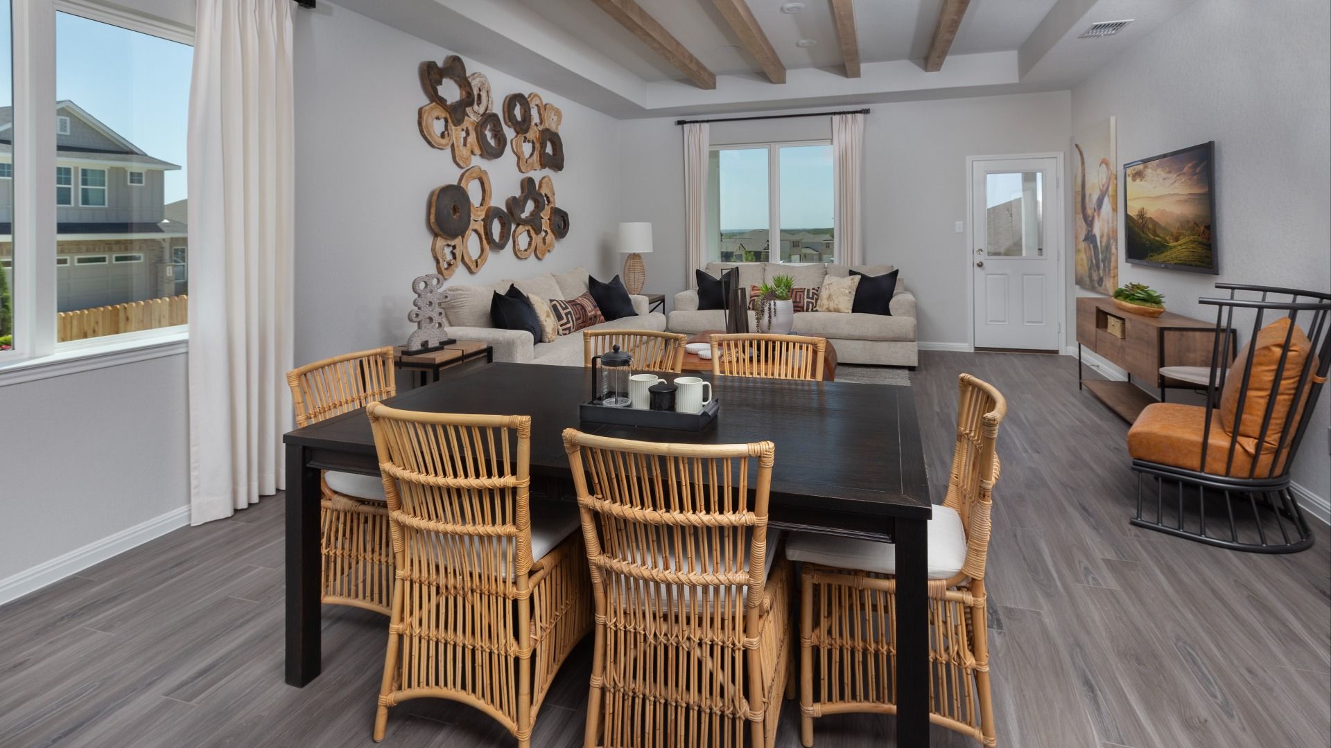 Hunters Ranch Model Home Dining and Family Room