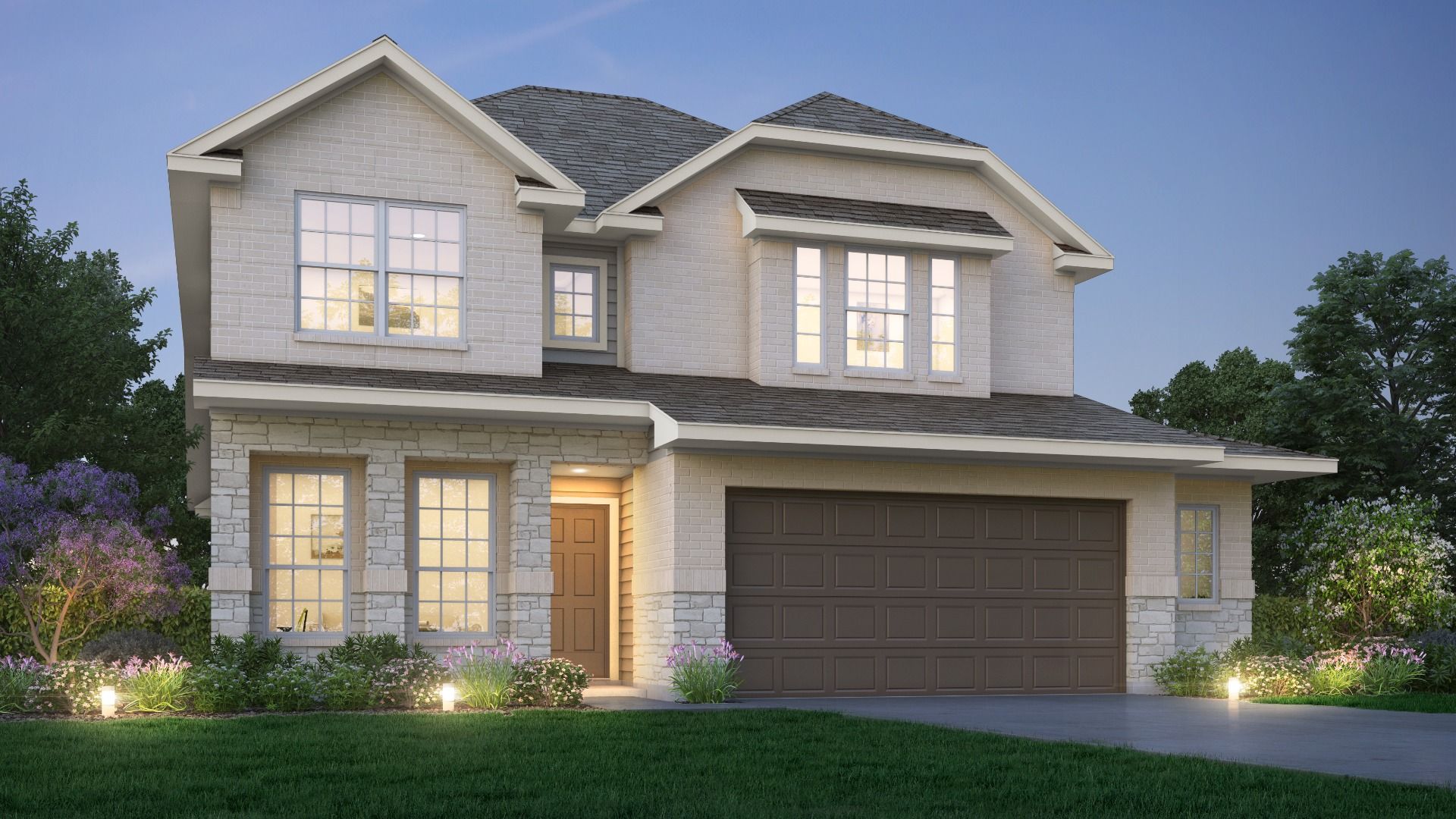 Elevation E with 5' Garage Extension