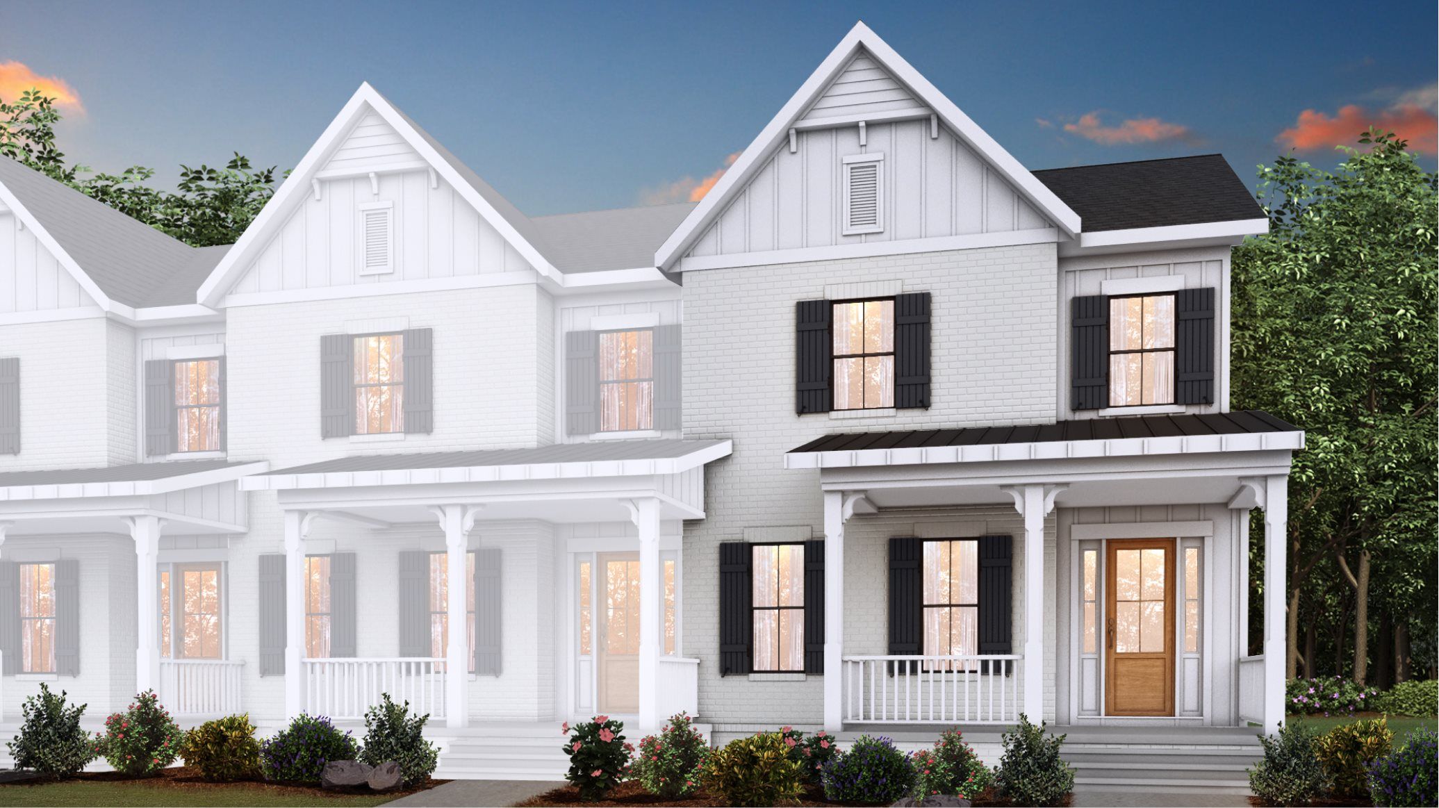 Farmhouse Unit 2 Plan at Clift Farm - Homeplace Townhomes in Madison ...