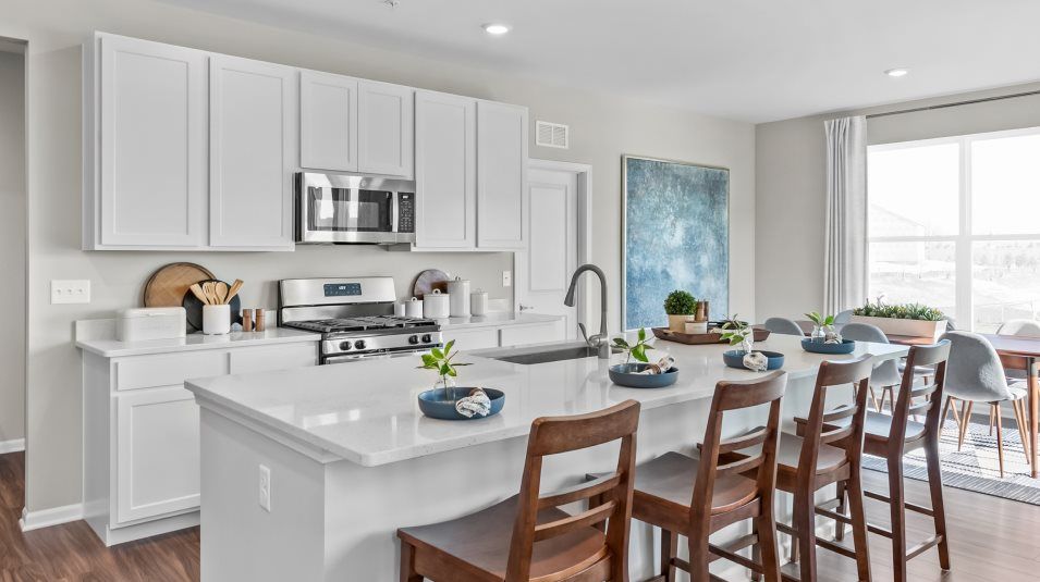 Rainier designer-selected countertops with center island