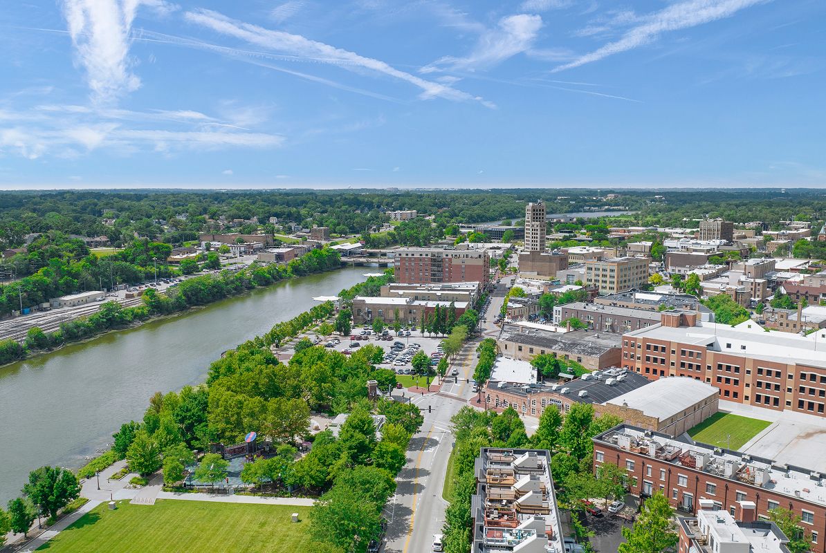Elgin Aerial Downtown