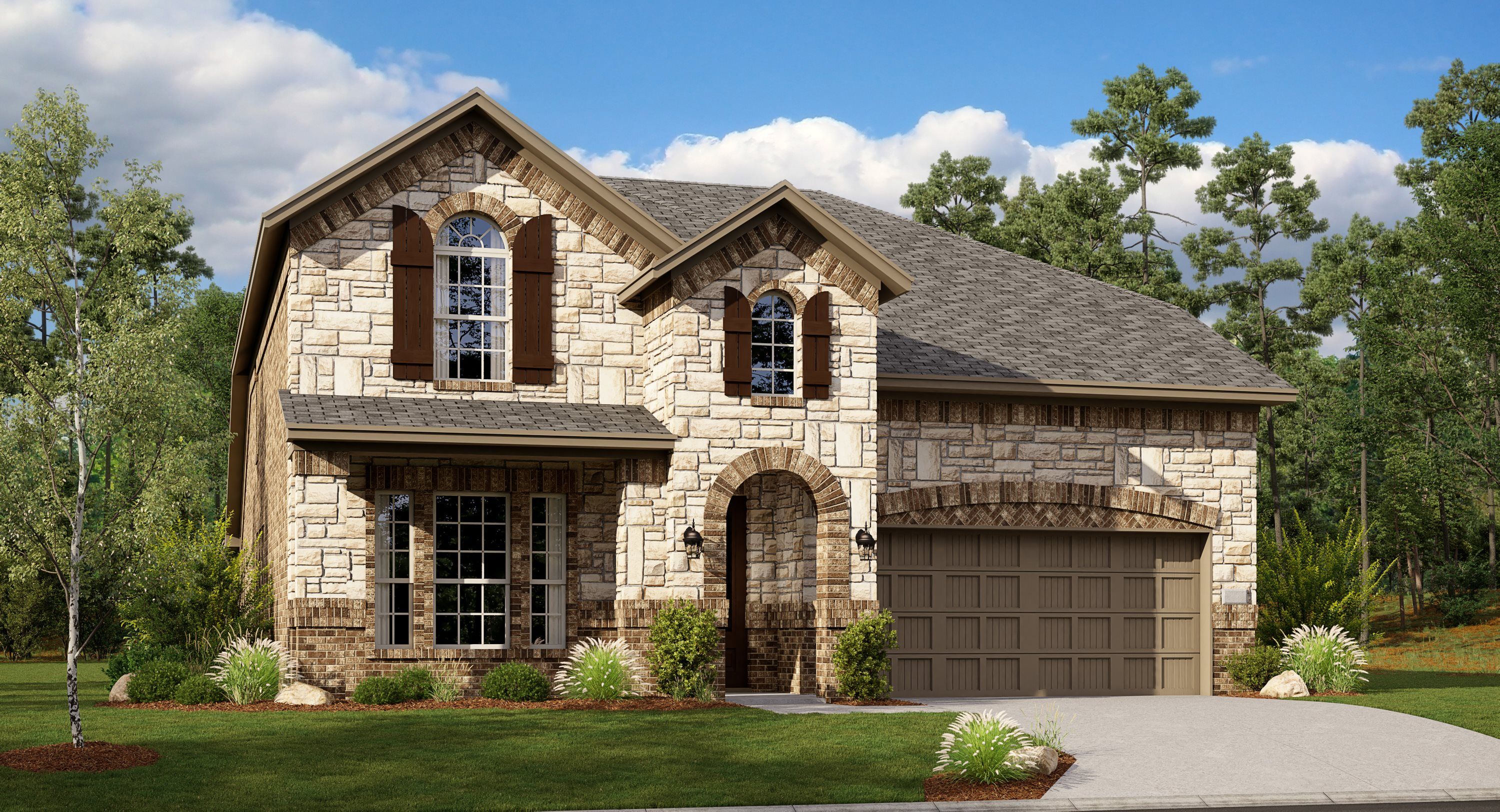 Azure w/ Media Standard - Rancho Canyon - Brookstone Collection: Haslet, Texas - Lennar