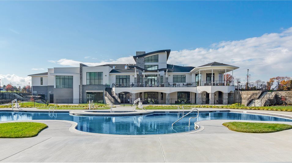 Venue at Monroe clubhouse exterior rear swimming pool