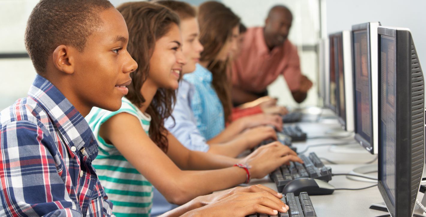 Students studying