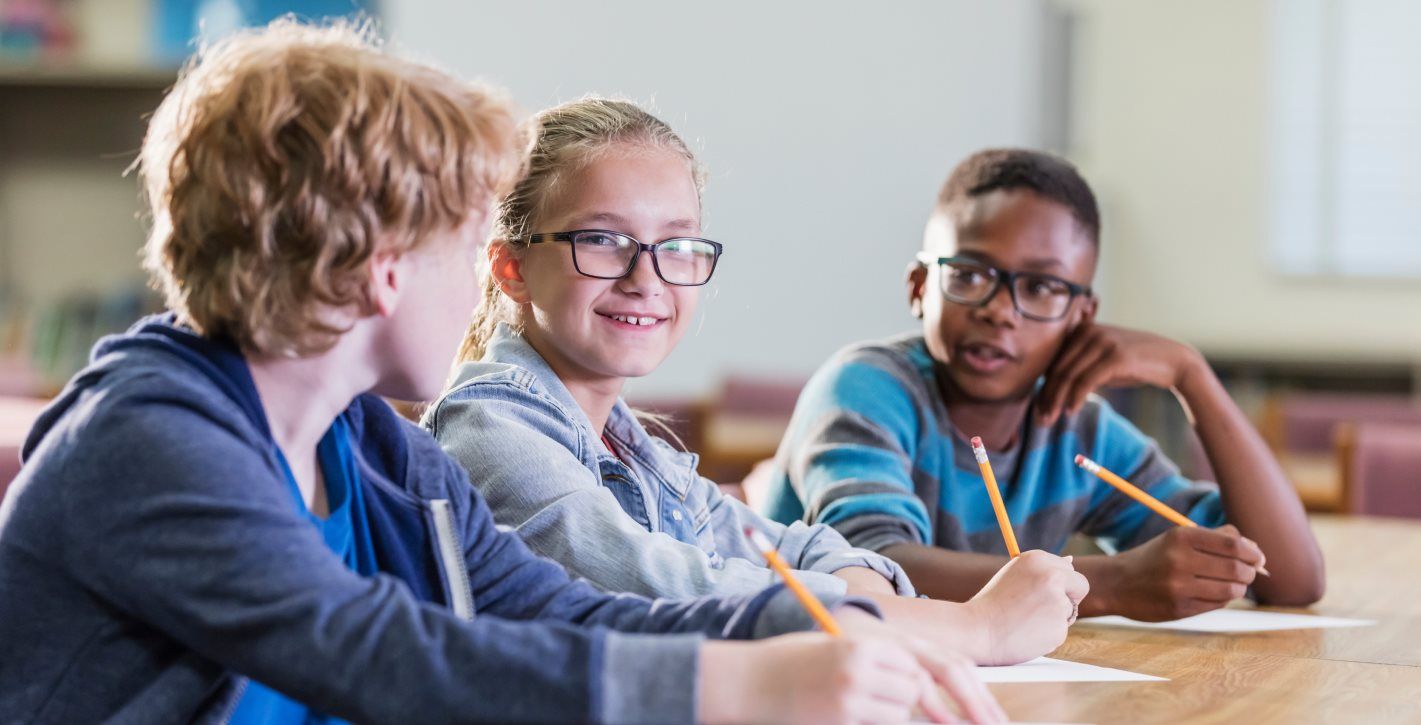 Students studying
