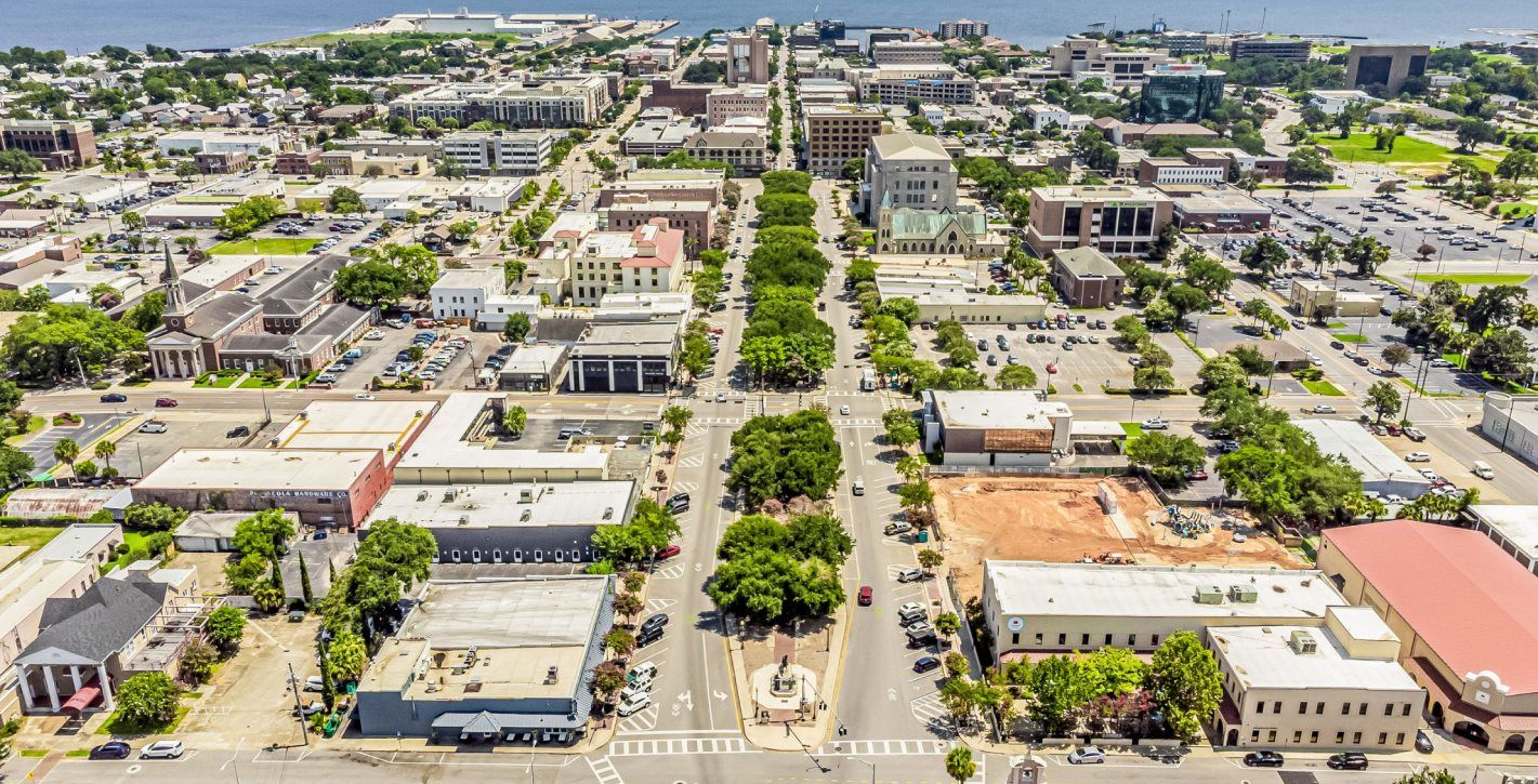 Aerial of Downtown Pensacola