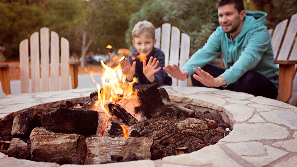 N Pic Family Outdoors Father Son Firepit