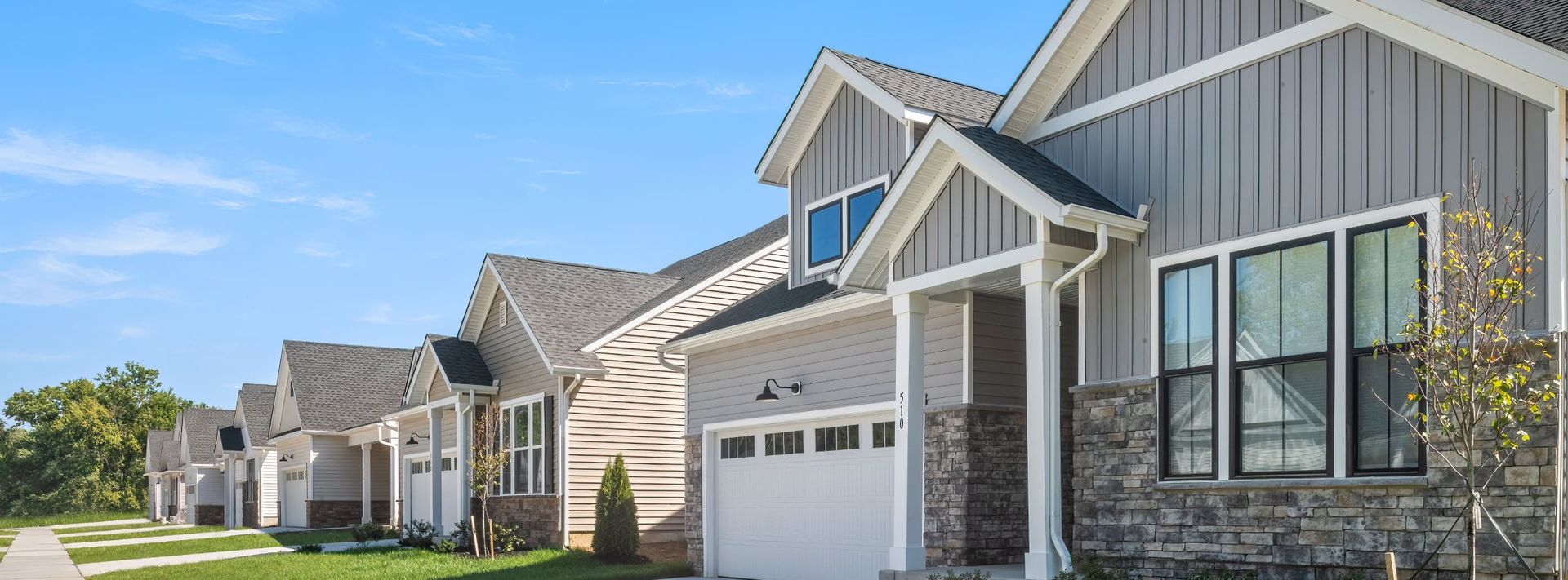 Nobles Pond homes streetscapes