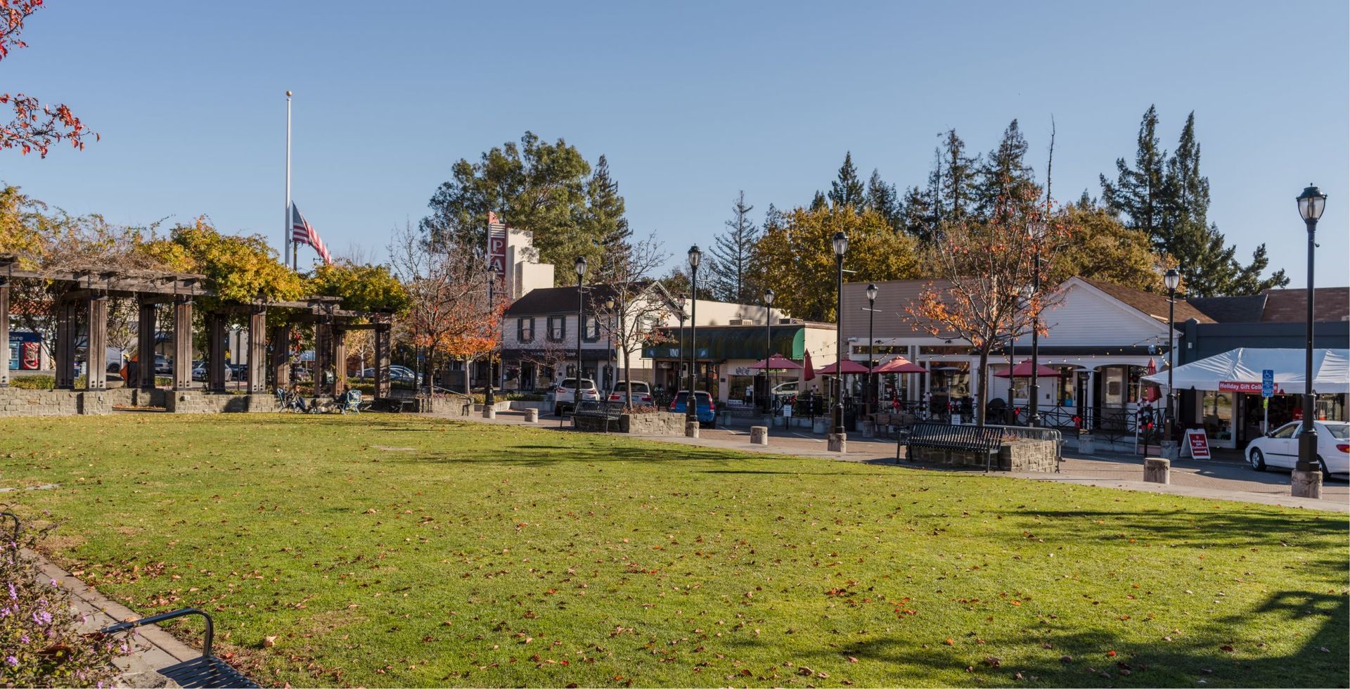 Open lawn area