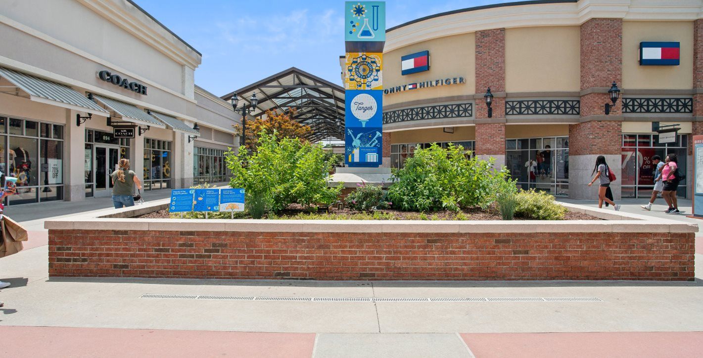 Seven miles away is The Tanger Outlets