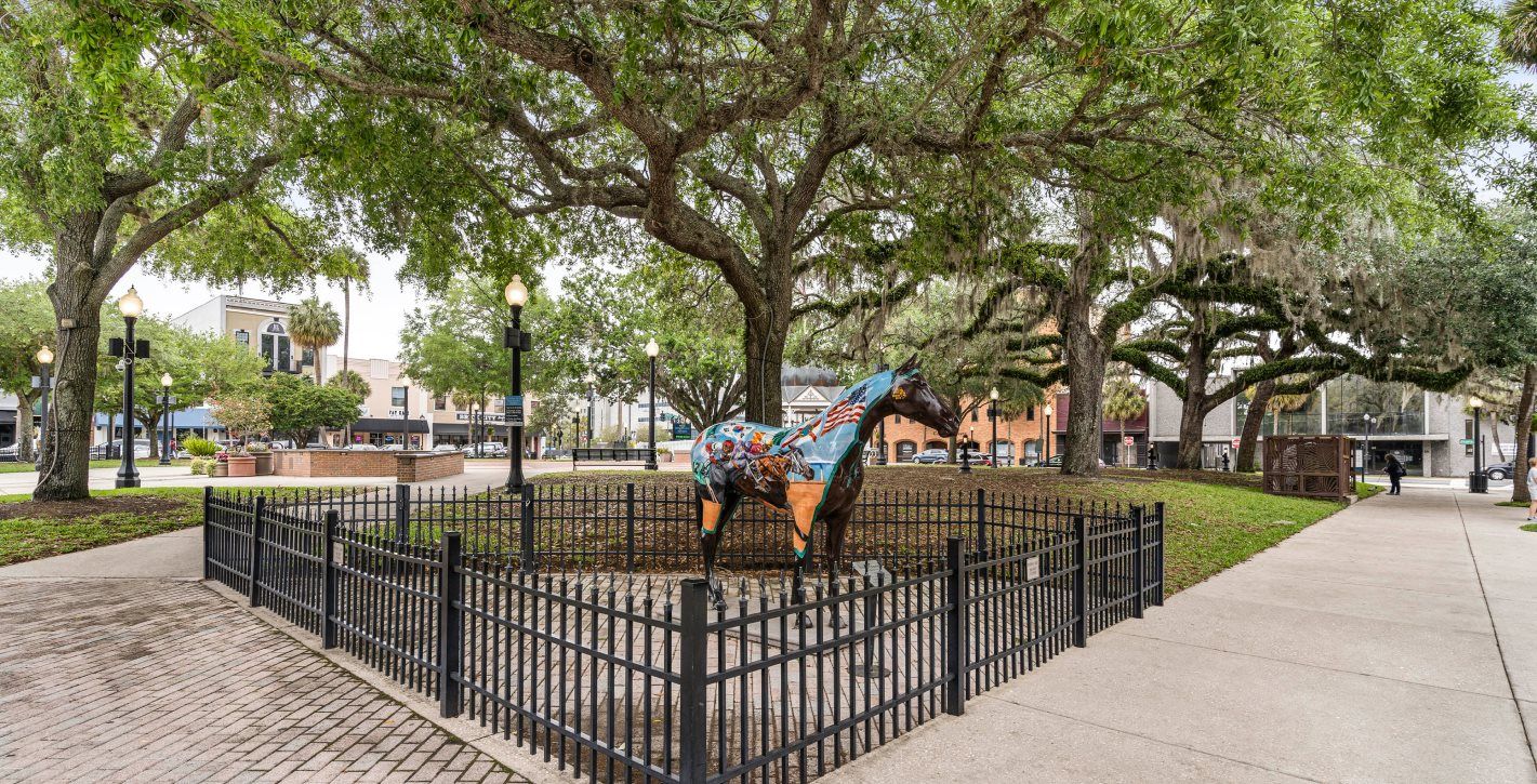 horse statues in downtown Ocala